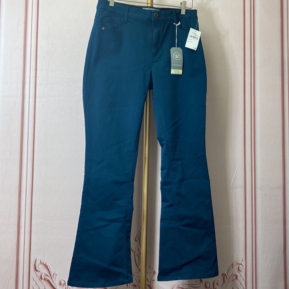 #64 Wit & Wisdom, “Ab” Solution high rise, Itty bitty boot. Dark Teal - Picture 4 of 10